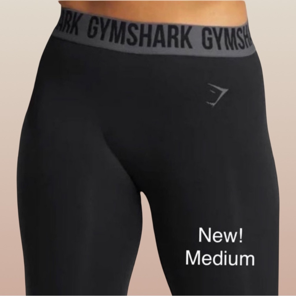 Gymshark Seamless High Waist Leggings Black Medium NWT Workout - Picture 2 of 7